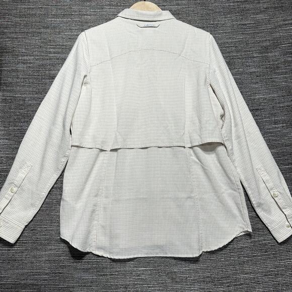 Exoficcio Shirt Women's L Plaid White Long Sleeve Button Up Outdoor Vent - Picture 15 of 16